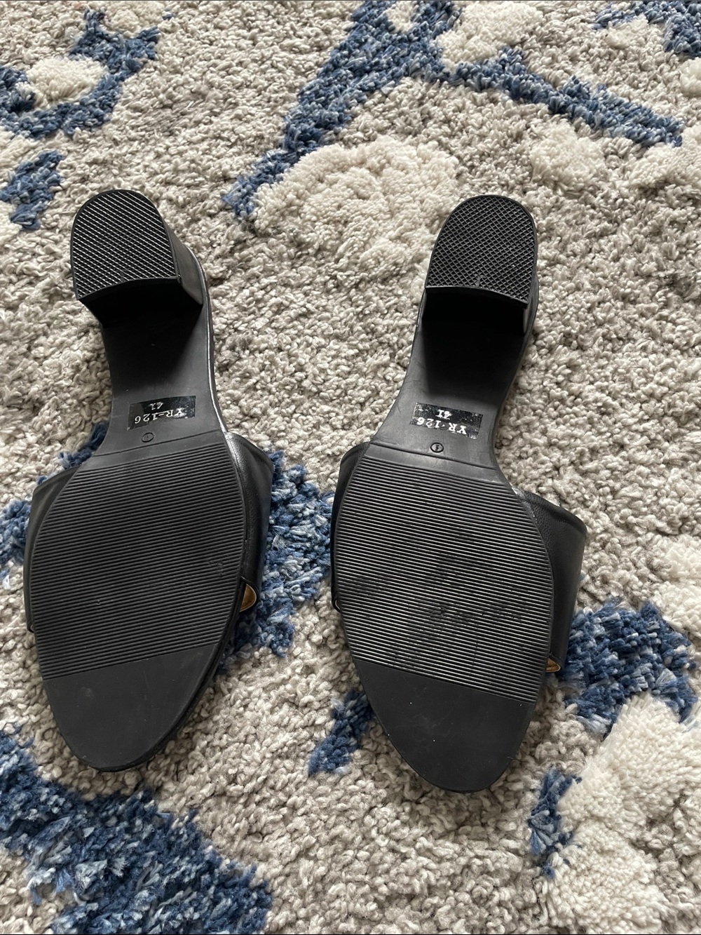 Saint Laurent Black Leather Slide Mules with Gold YSL Emblem - Picture 2 of 5